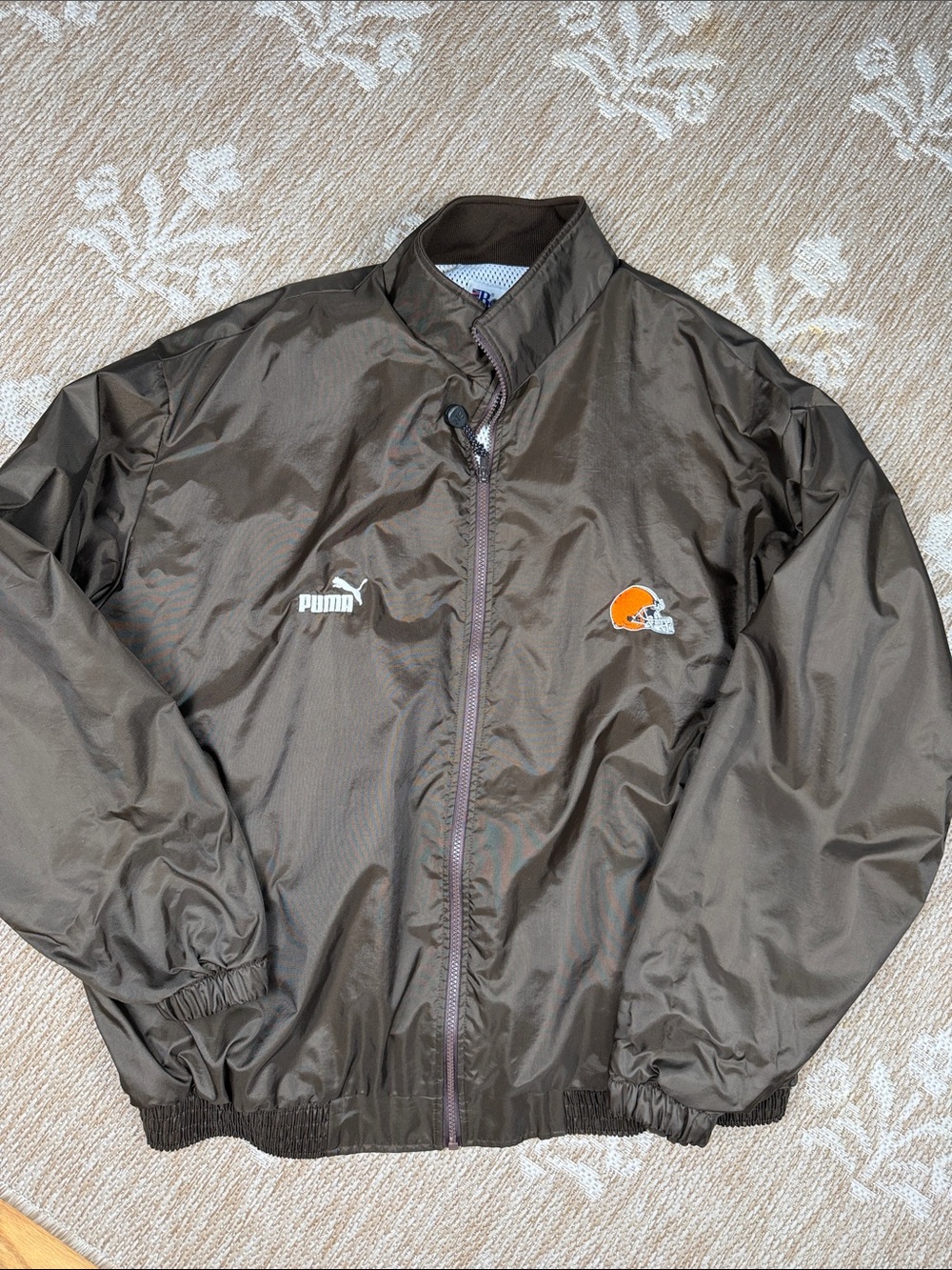 Vintage cleveland browns puma boathouse windbreaker jacket